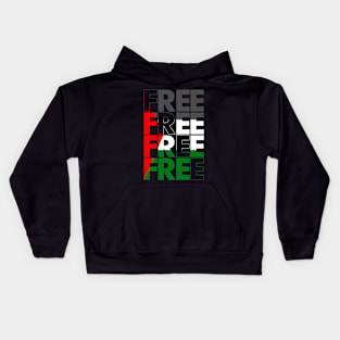 Free Palestine - Stand With Palestinian For Their Freedom Kids Hoodie